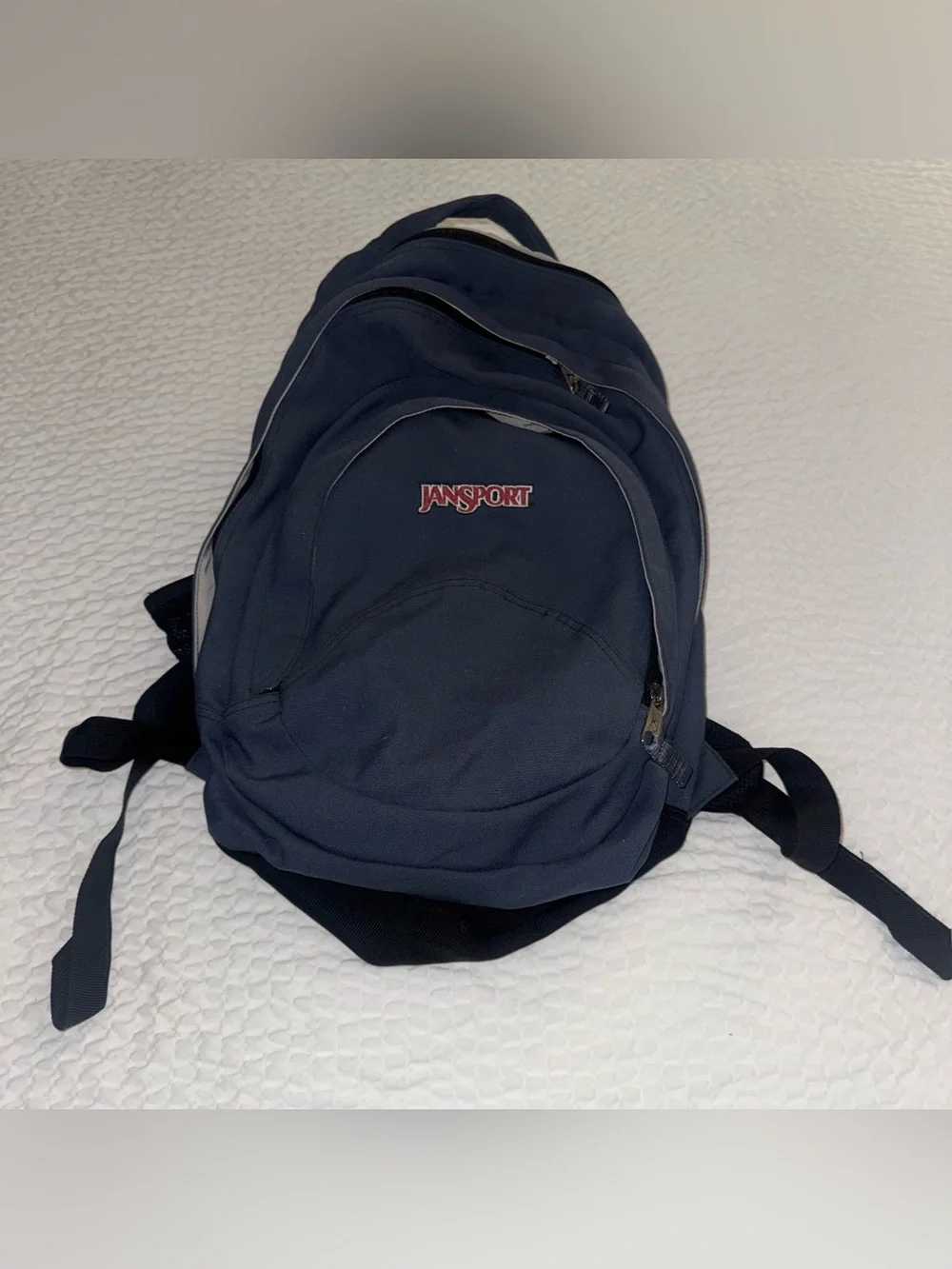 Jansport Navy Backpack with Red Logo